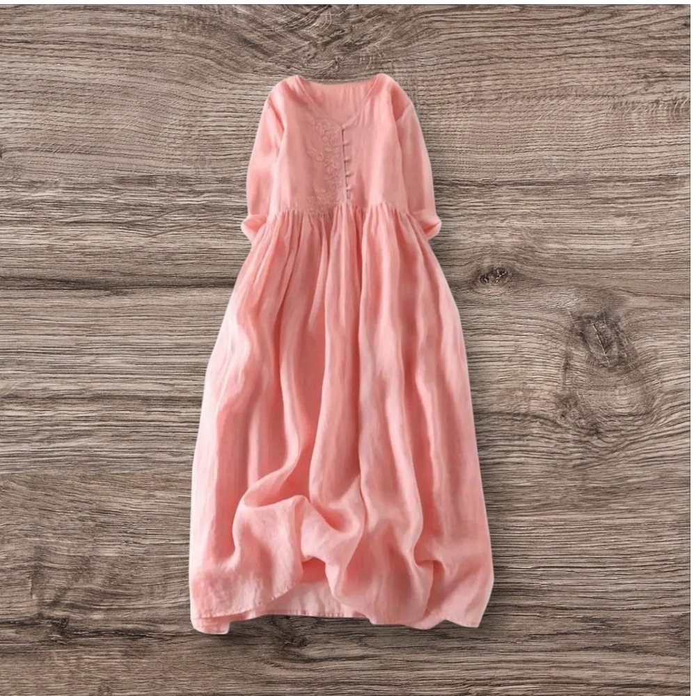 Elegant Pink Maxi Dress